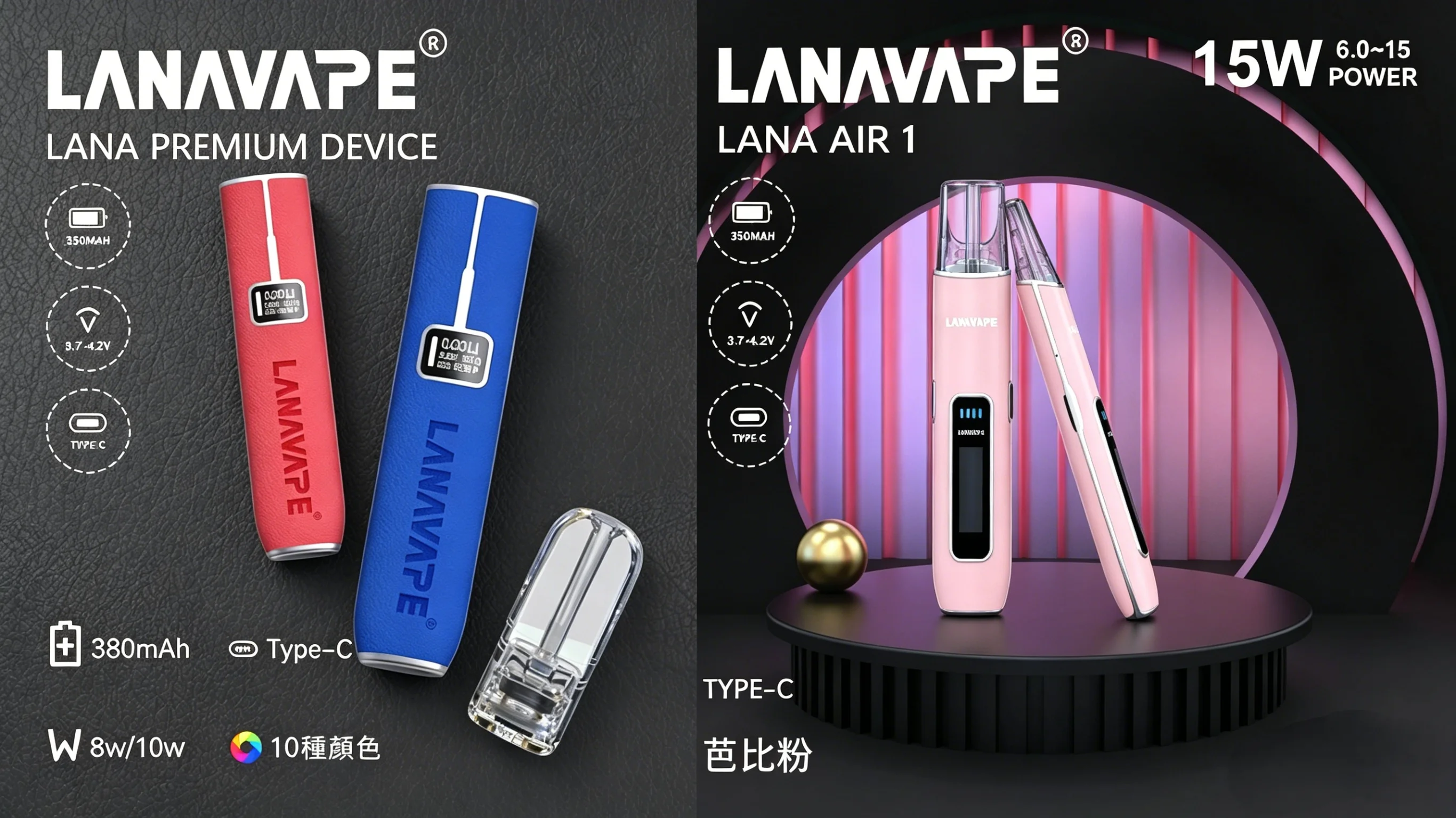 LANA 電子煙全攻略：主機怎麼挑？32種煙彈口味推薦與選購清單